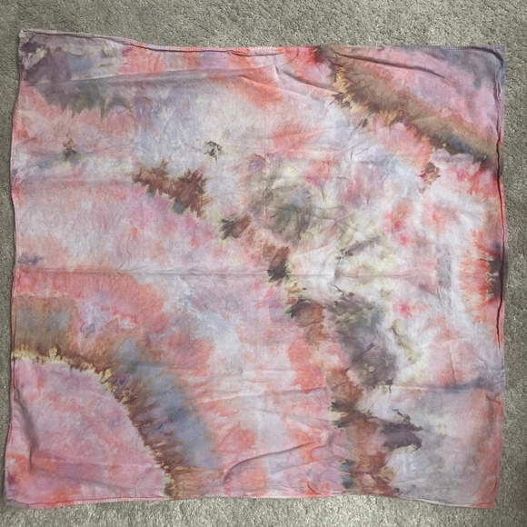 Handmade Ice -Dyed Hankerchief /Scarf - Picture 1 of 3